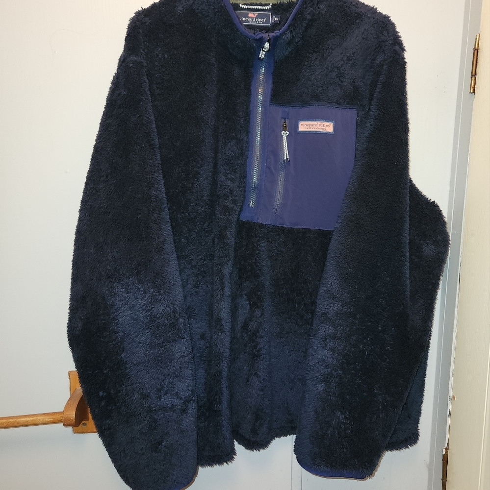 Vineyard Vines Sherpa Fleece Pullover Jacket